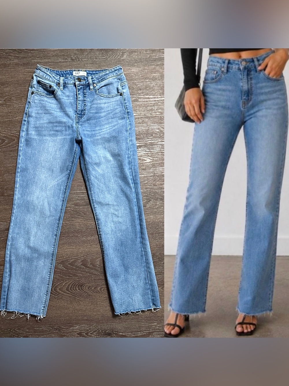 Oat New York Blue Jeans Ankle raw hem Jeans Size 2/26 VGC